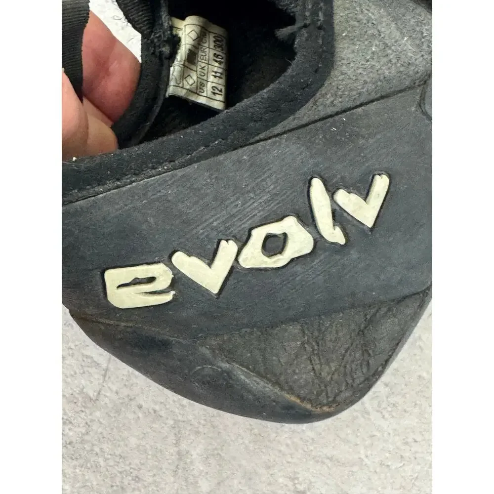 Evolv Defy VTR 3D EcoTrax Climbing Shoe Men EU 46 US 12 Double Strap Black White